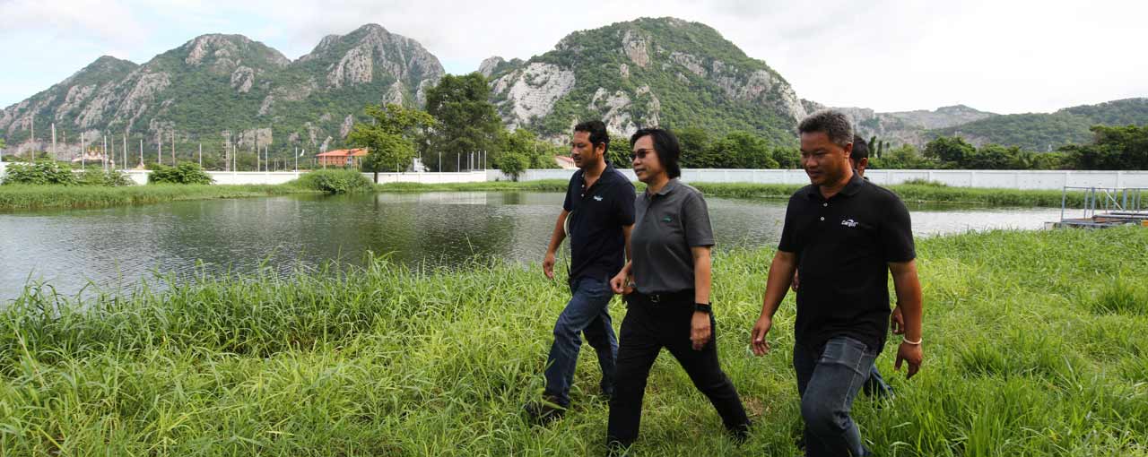 Tailand landscape men walking the coastline image