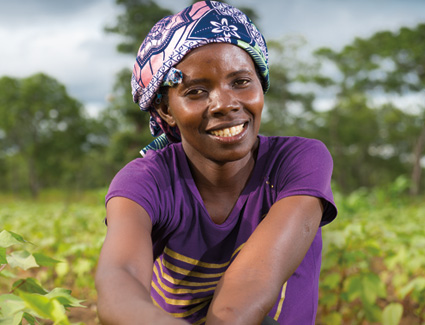 African woman farmer smiling African woman farmer smiling