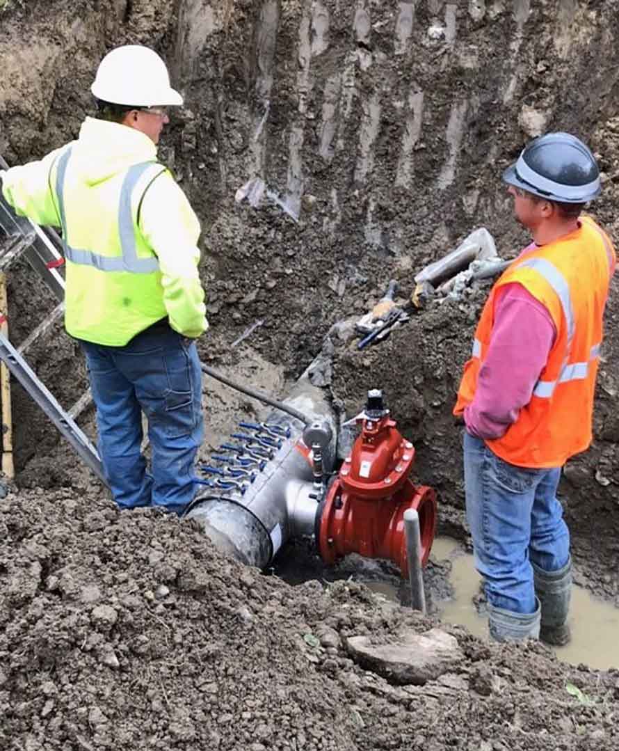 Cayuga Mine #4 Shaft Project tapping the main for water Cayuga Mine #4 Shaft Project tapping the main for water