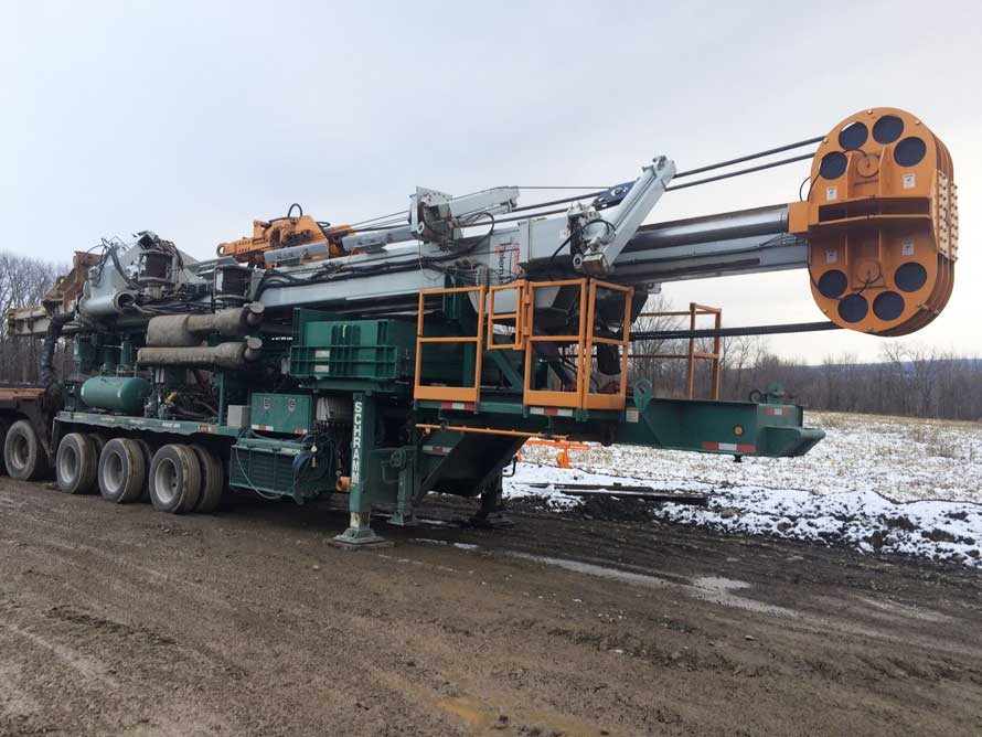 Cayuga Mine #4 Shaft Project main drill arrives on site