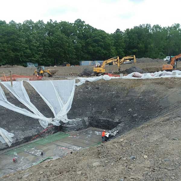 Cayuga Mine #4 Shaft Project Shaft foundation excavated to bedrock - June 2019