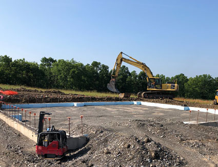 Cayuga Mine #4 Shaft Project Shop foundation - Aug 2019