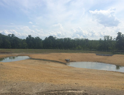 Cayuga Mine #4 Shaft Project pond area - Aug 2019
