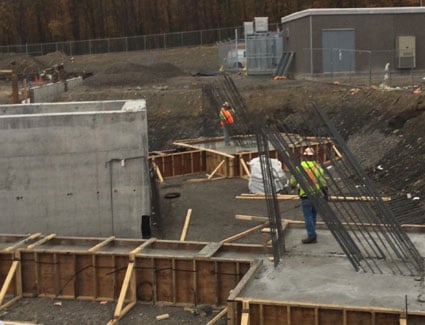 inpage mine shaft 4 project headframe back-leg installation