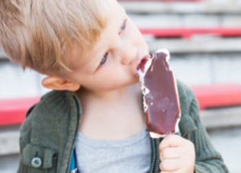 novelty nutrition in the frozen dessert aisle