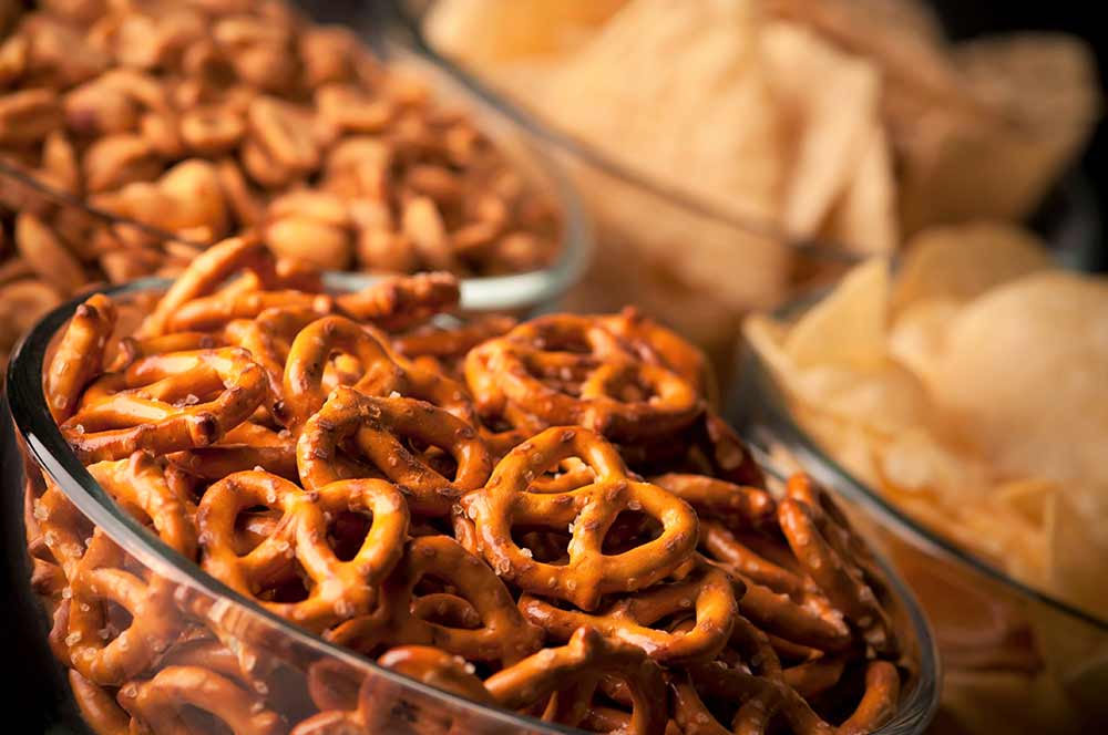 Chips and pretzels