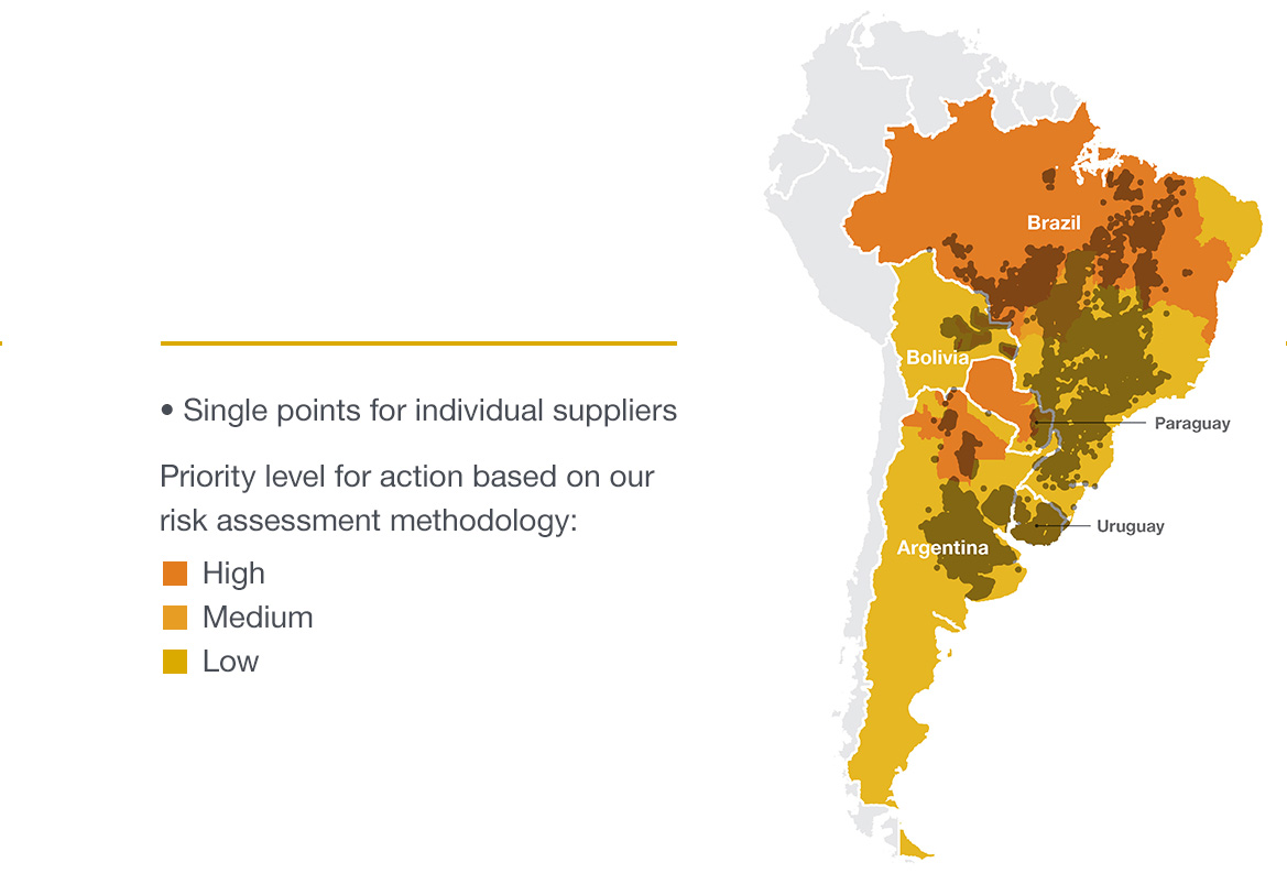 Map of soy biomes in South America Map of soy biomes in South America