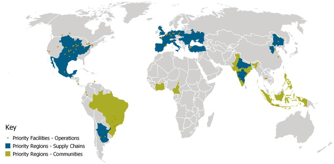 Cargill’s Priority Water Facilities and Regions image