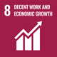 Decent work and economic growth icon