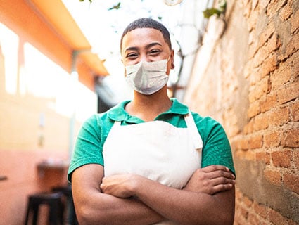 Waitress Working in Coffee Shop