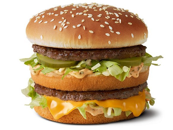 Big Mac burger closeup 