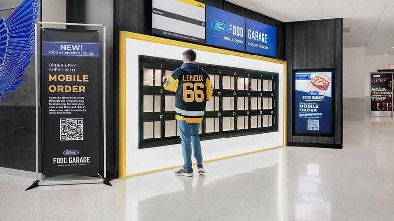 a man using Cargill’s new food lockers
