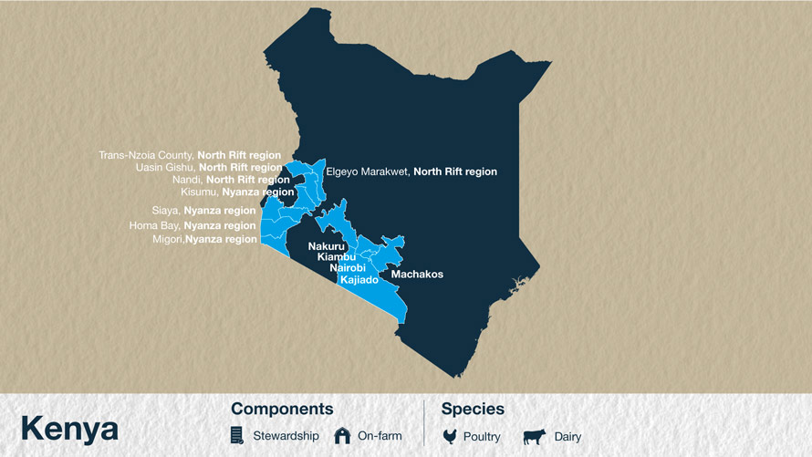 Kenya regions map