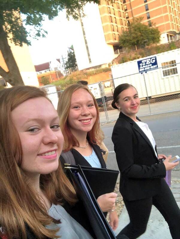 Sophie Sapp (left) and her friends heading to the engineering expo at the University of Tennessee. Sophie Sapp (left) and her friends heading to the engineering expo at the University of Tennessee.