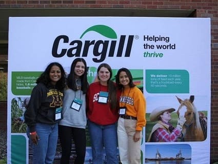 Interns pose for a photo after the Cargill Intern Forum.
