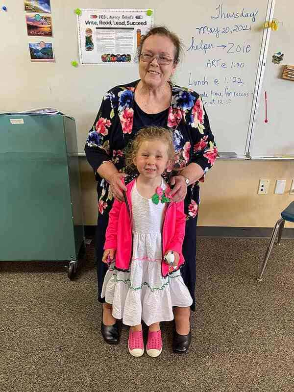 Nicki's mother, Linda Langley, poses for a photo with her daughter, Campbell