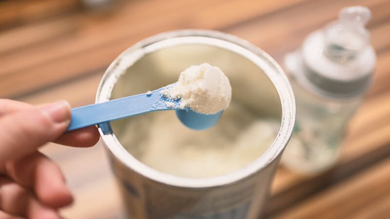 Powdered baby formula image