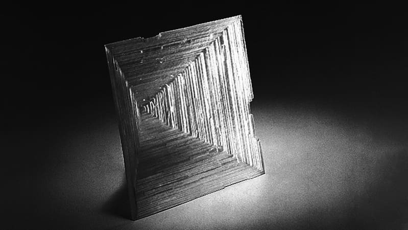 Salt crystal macro view