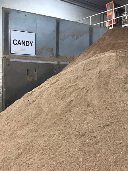 The finished product, called “candy meal,” is made up of Hershey waste and dry feed ingredients.