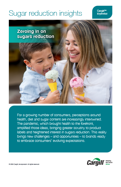 Sugar Reduction - Zeroing in on sugars reduction - Insights Report 2022