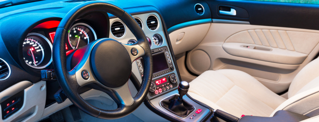 Car steering wheel and interior