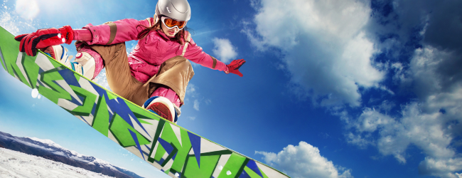 Person snowboarding