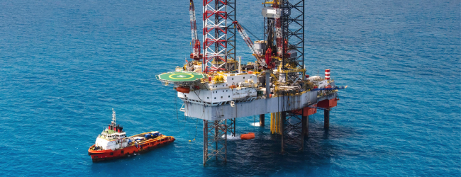 Ocean oil rig