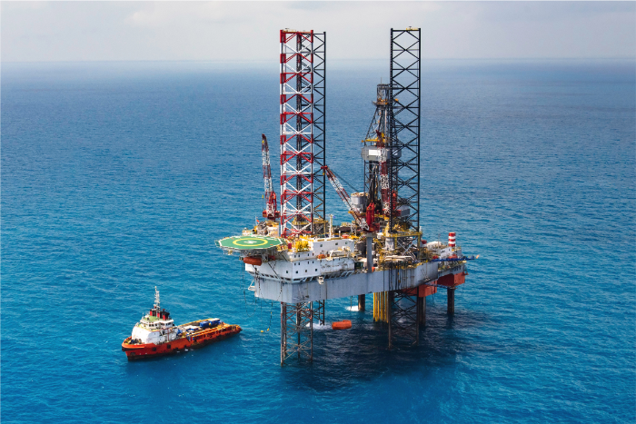 Ocean oil rig