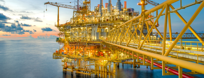 Ocean oil and gas rig
