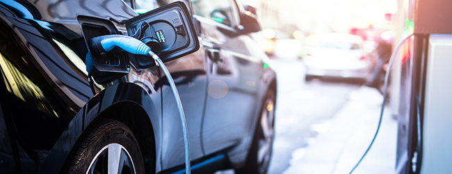 charging electric vehicle