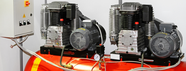 Double engine air compressors