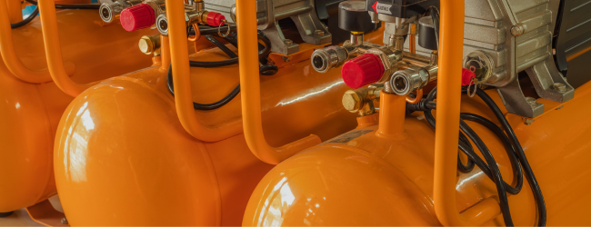 orange air compressor