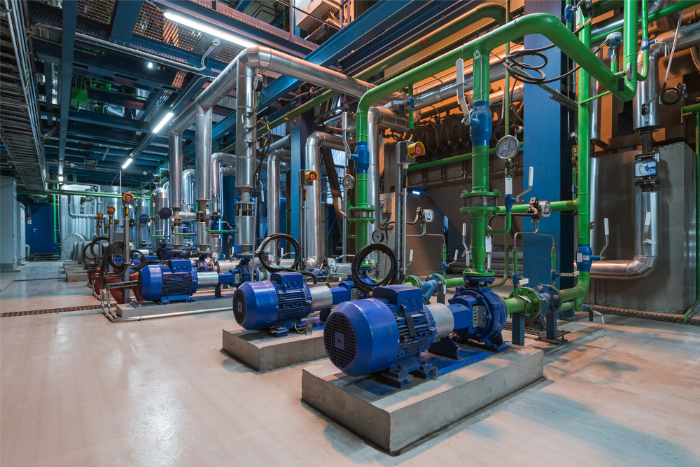 Pumps in a power plant