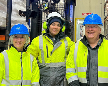 Women as forklift operatiors alongside Julian Chase image Women as forklift operatiors alongside Julian Chase image
