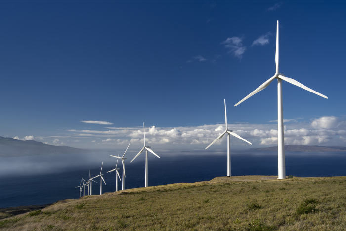 Several wind turbines on a hill Several wind turbines on a hill
