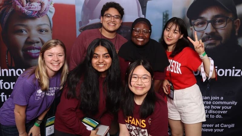 A group of Cargill interns posing together A group of Cargill interns posing together
