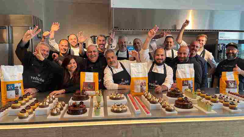 Chefs posing with Veliche chocolate Chefs posing with Veliche chocolate