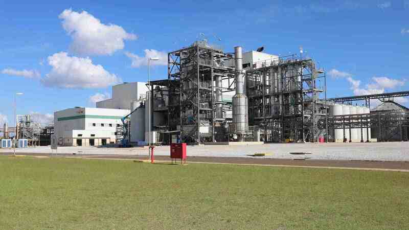 An industrial facility. An industrial facility.