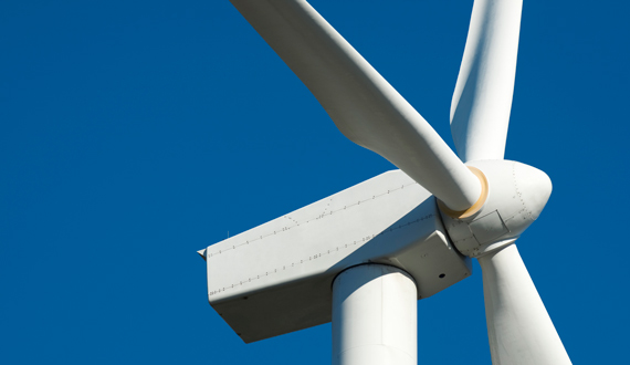 Wind turbine close-up image