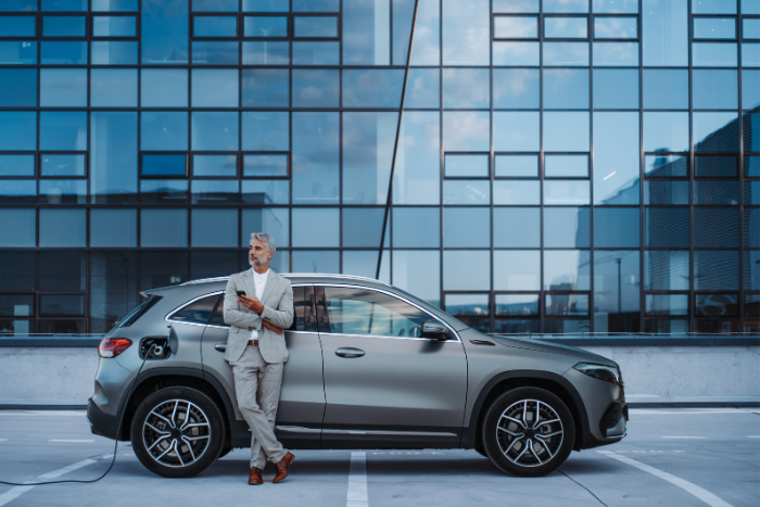 grey electric vehicle