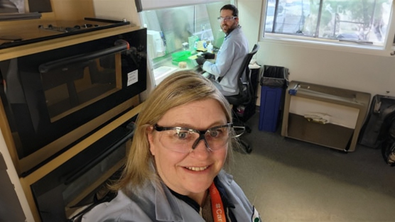 Cargill biochemist Keith Brady looks up from his work on yeast strains at Cargill’s Minneapolis R&D Center with Erin Marasco. Cargill biochemist Keith Brady looks up from his work on yeast strains at Cargill’s Minneapolis R&D Center with Erin Marasco.