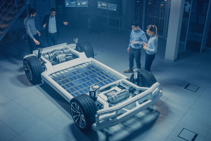 base of an electric vehicle