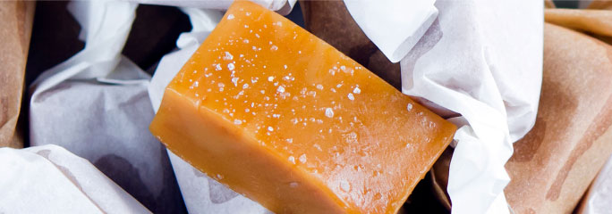 Caramels with Sea Salt Topping