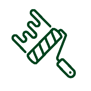 blue paint roller icon