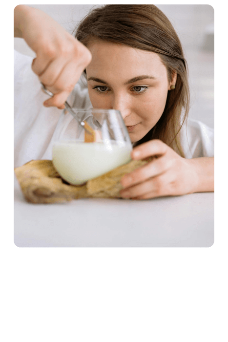 woman lighting candle