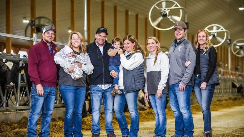 The Reynolds family on their dairy farm in western New York. The Reynolds family on their dairy farm in western New York.