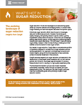 What's Hot in Sugar Reduction