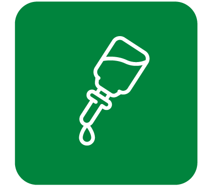 White dye bottle outline in green square