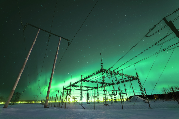 transformer and northern lights