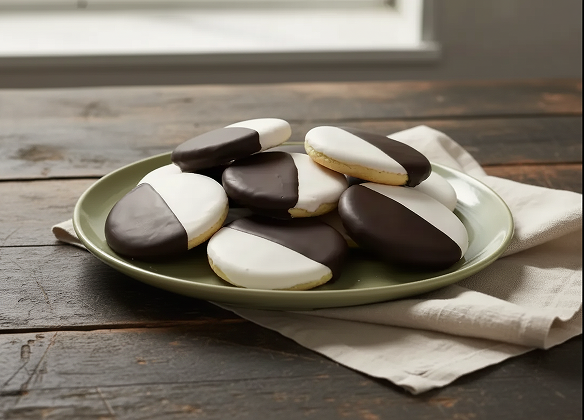 Black & white stuffed cookie